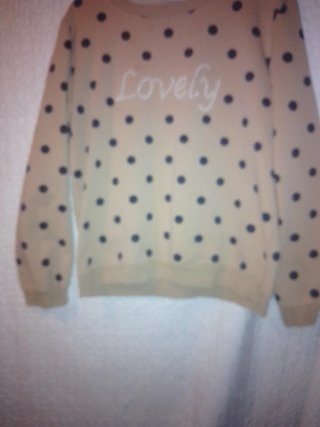 Sudadera beige lunares Lovely