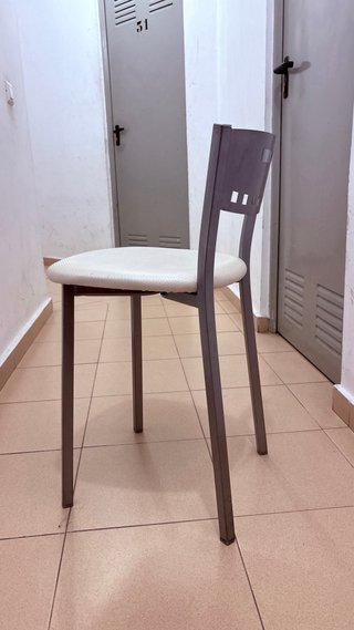 2 Sillas Cocina Aluminio Blancas