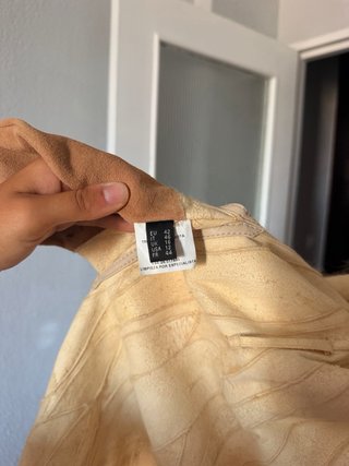 Abrigo de pelo de marmota marrón/naranja