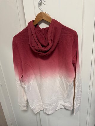 Sudadera Hollister degradado rojo y blanco