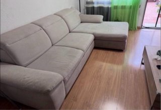 Sofá modular beige y gris