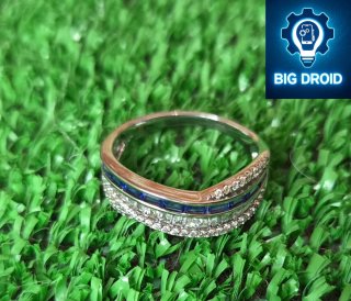 Anillo JL Mujer. Plata y Zafiros