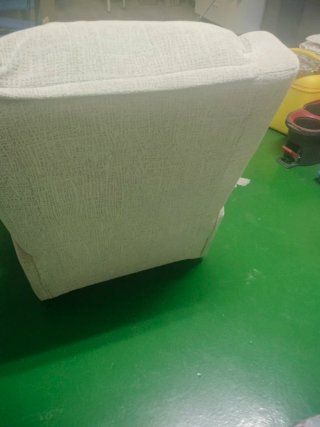Sofá reclinable de tela beige