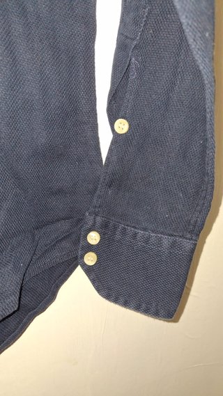 Borgonovo camicia blu nido d'ape taglia 38/15