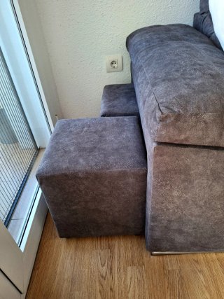 Sofá chaiselongue gris