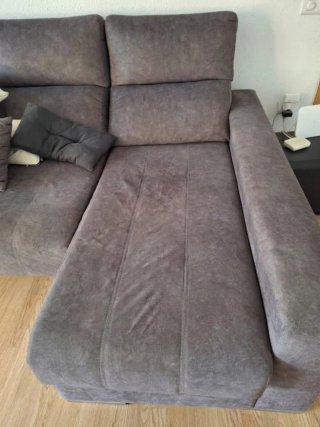 Sofá chaiselongue gris