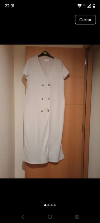 Vestido largo beige