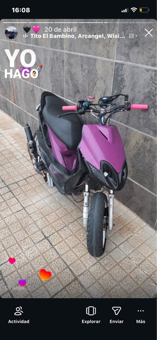 Yamaha Jog RR Morado y Negro