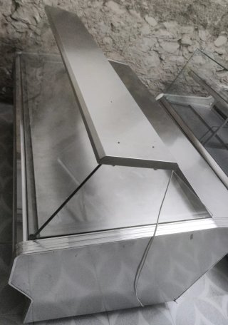 Expositor refrigerador de pescado acero inoxidable