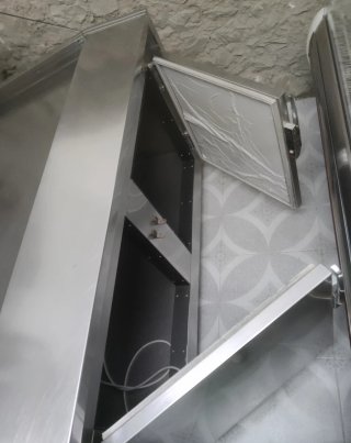 Expositor refrigerador de pescado acero inoxidable