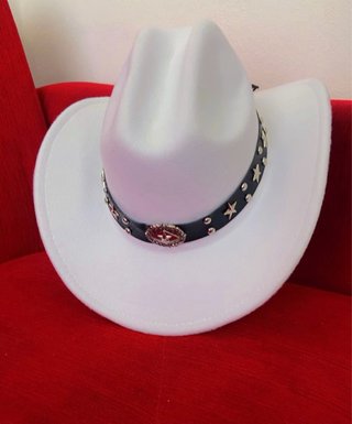 Cappello da cowboy country bianco