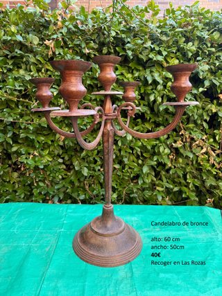 Candelabro de bronce 5 brazos