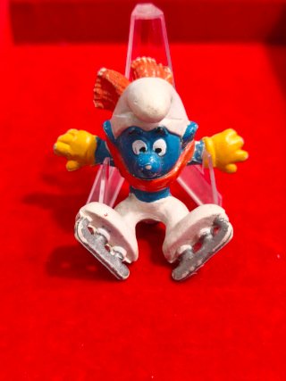 Figura Smurf Schleich Pitufo Peyo Patinador 80s