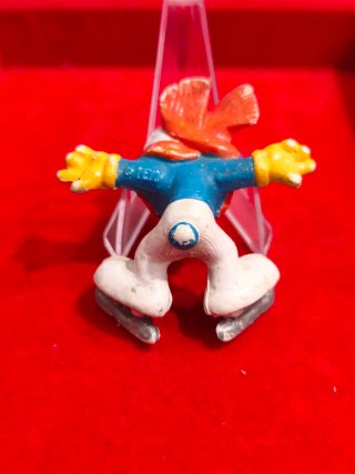 Figura Smurf Schleich Pitufo Peyo Patinador 80s