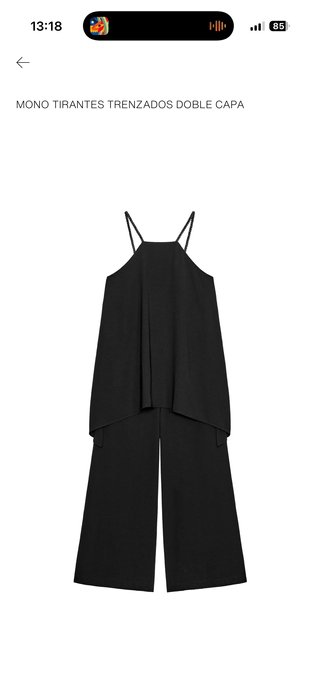 Mono negro tirantes trenzados doble capa
