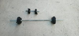 Barra y Mancuernas 16kg Decathlon