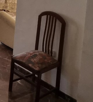 4 Sillas de Comedor Madera Tapizadas