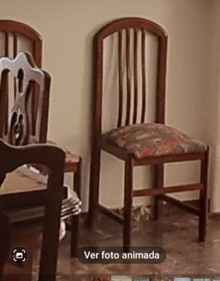 4 Sillas de Comedor Madera Tapizadas