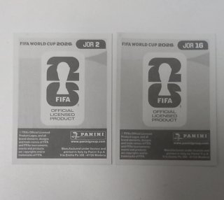 2 Cromos Jordânia Mundial 2026 FIFA