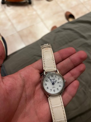 Reloj Potens de Cuarzo Piel Blanco