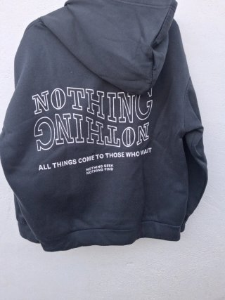 Sudadera con capucha negra chica