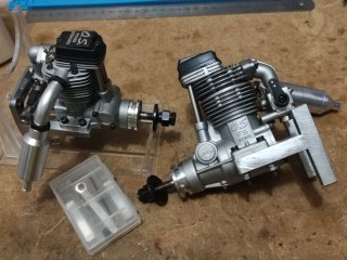 Motores OS .30 y .52 de 4 tiempos con bancada