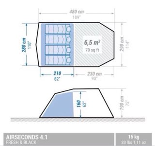 Tienda campaña Air Seconds 4.1