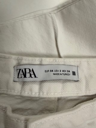 Pantalón vaquero blanco Zara Talla 34
