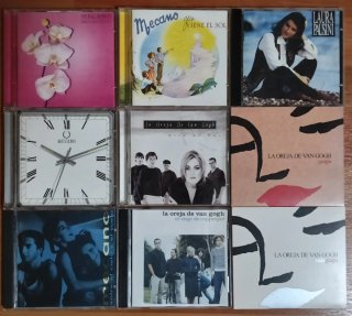 CDs Mecano, Oreja Van Gogh, Laura Pausini. 6€ c/ud