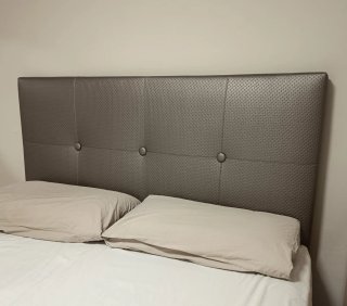 Cabecero Cama 135 Gris Polipiel