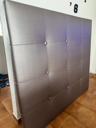 Cabecero Cama 135 Gris Polipiel