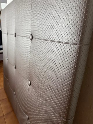 Cabecero Cama 135 Gris Polipiel
