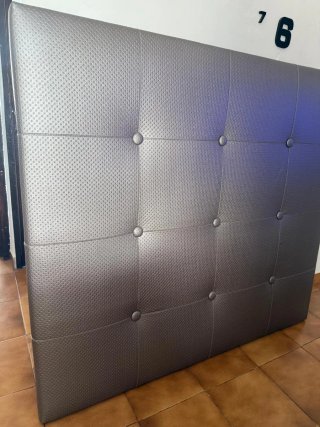 Cabecero Cama 135 Gris Polipiel