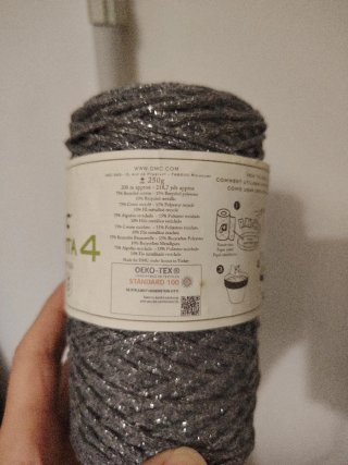 Ovillo DMC Nova Vita 4 Algodón Reciclado Gris