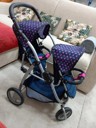Carrito de muñecas doble