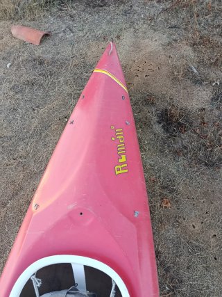 Piragua doble de travesía Román con timón inox