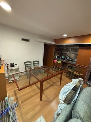 Mesa de centro extensible madera y cristal