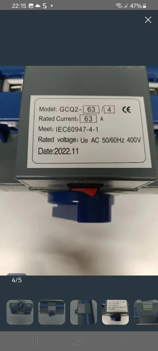 Interruptor Transferencia Automática ATS GCQ2-63