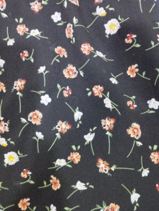 Saia preta floral S