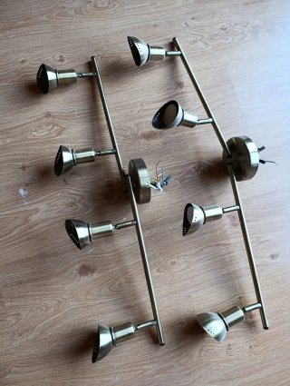 Lámparas de salón doradas