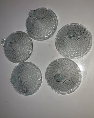 Juego 5 Platos Decorativos Cristal