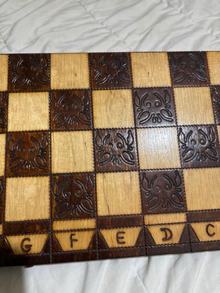 Ajedrez de madera artesanal grande