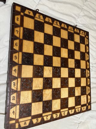 Ajedrez de madera artesanal grande