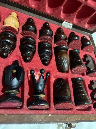 Ajedrez de madera artesanal grande