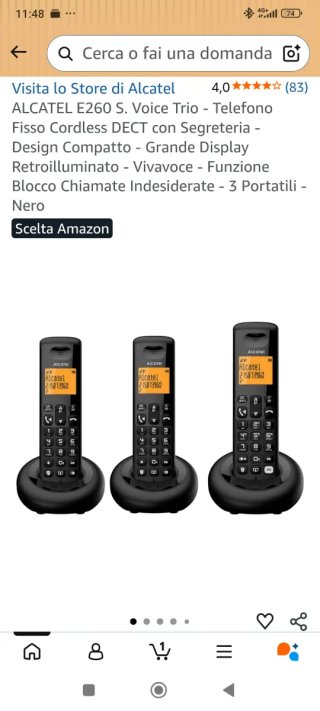 Alcatel E260 S. Voice Trio DECT