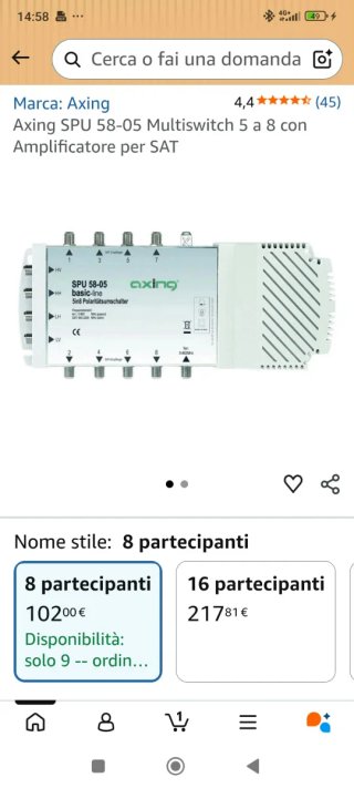 Axing SPU 58-05 Multiswitch 5 a 8