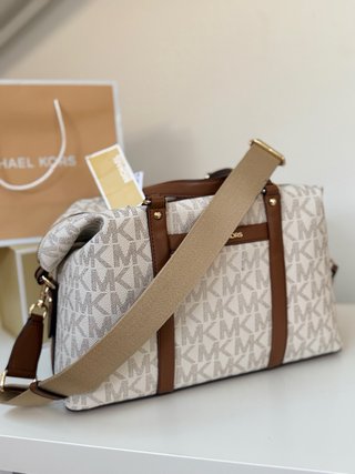 Bolso Michael Kors Monogram Marrón Blanco