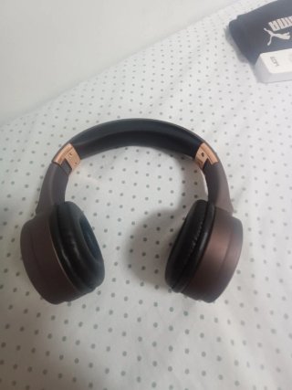 Auriculares Bluetooth Marrón y Dorado