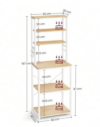 Estantería cocina madera y metal