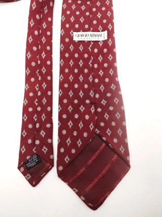 Corbata Giorgio Armani Seda Vintage Roja